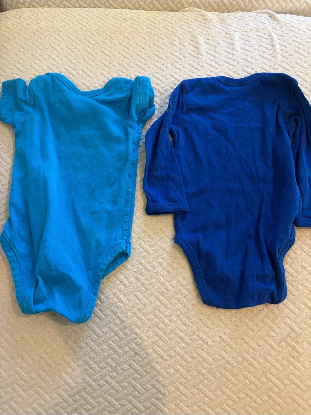 Montauk Shark & Long Island Baby Bodysuits - Blue Mix